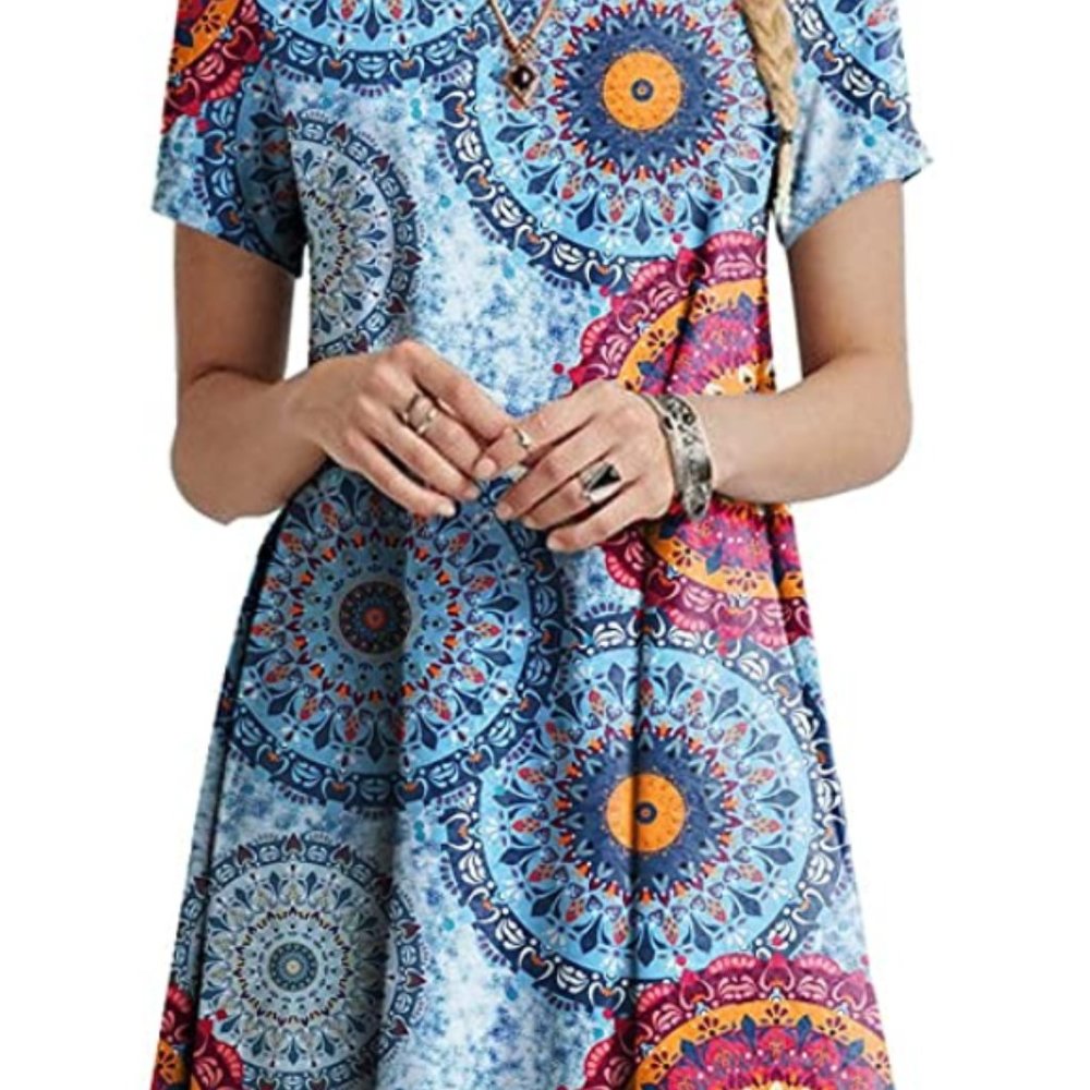 NEW NEVER WORN POPYOUNG Women's Summer Casual Tshirt Dresses  XX-Large  (2XL)